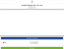 Tablet Screenshot of camillescafesanjose.com